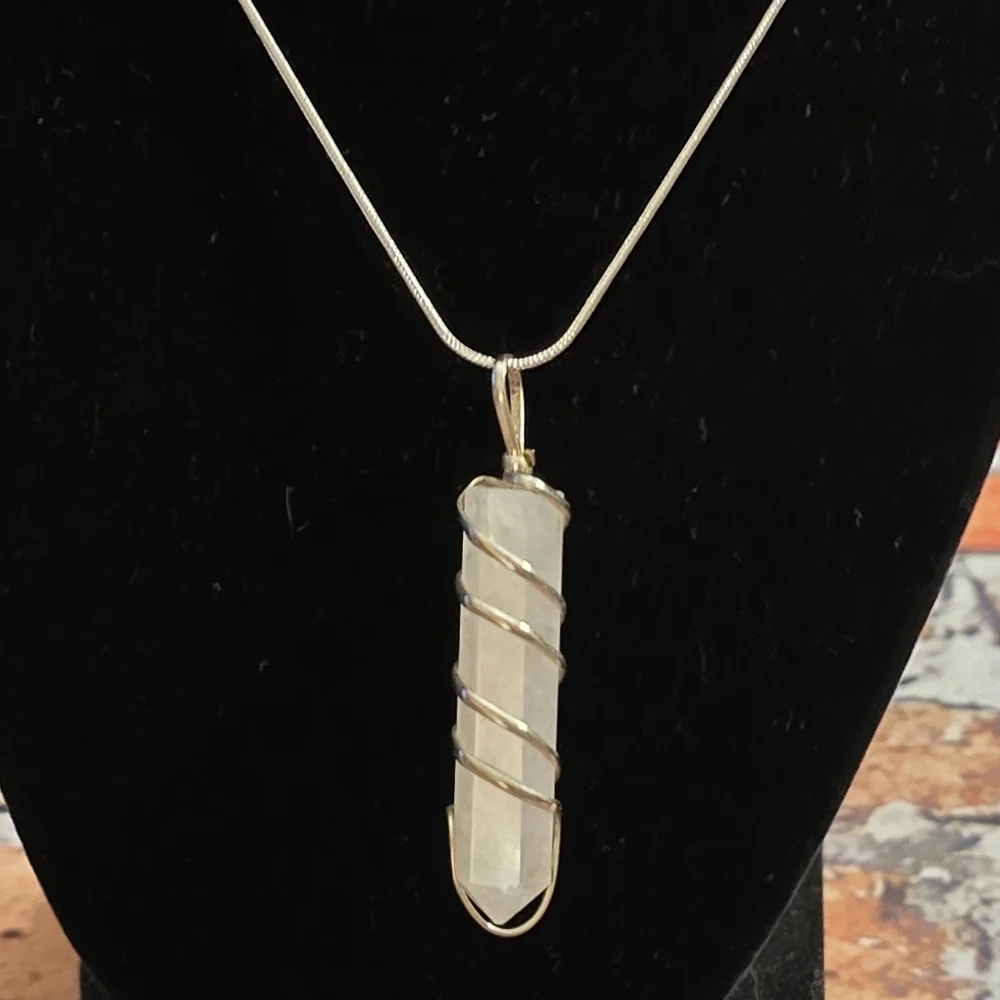 Crystal Necklace with Silver Plated 20